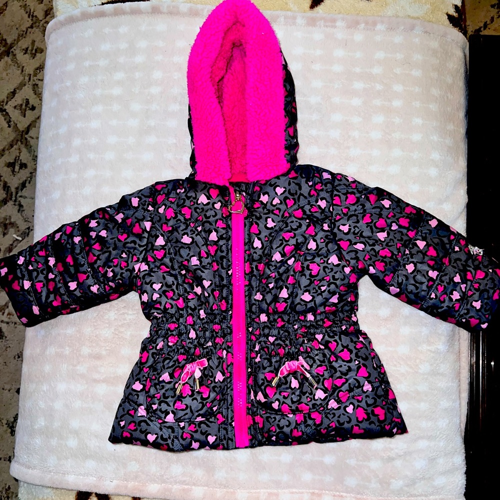 Heart Cheetah Print Puffer